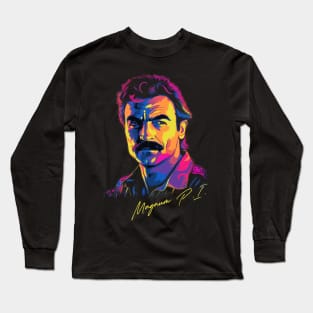 Magnum PI - 80s Vintage Style Design Long Sleeve T-Shirt